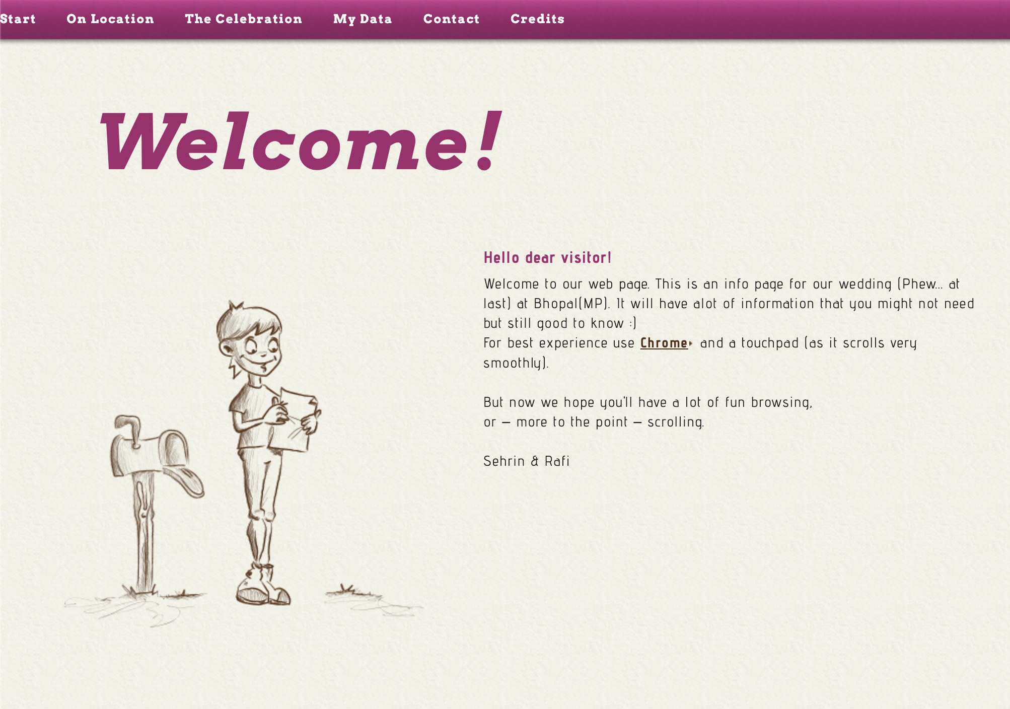 Wedding website